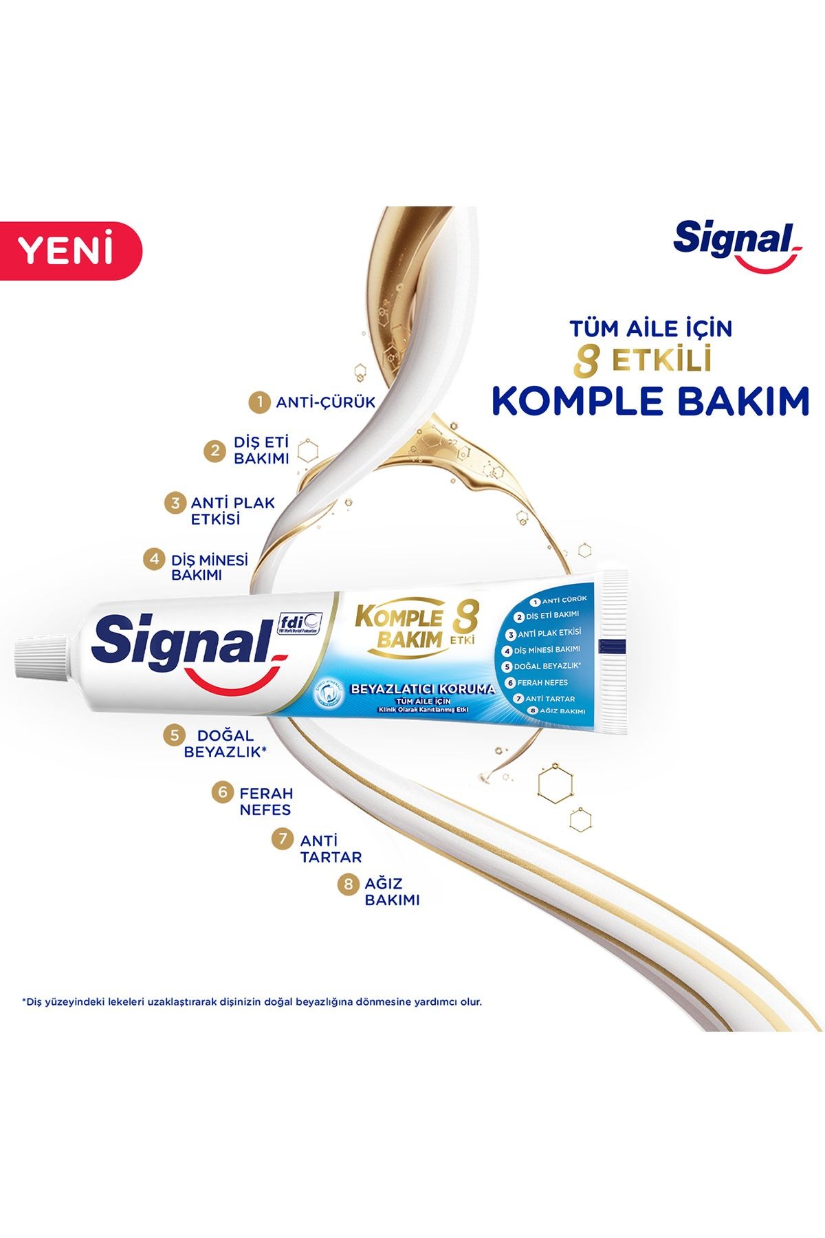 Komple Bakım 8 Etki Diş Macunu Beyazlatıcı Koruma Çürük Karşıtı Ferah Nefes Için 75 Mlx4