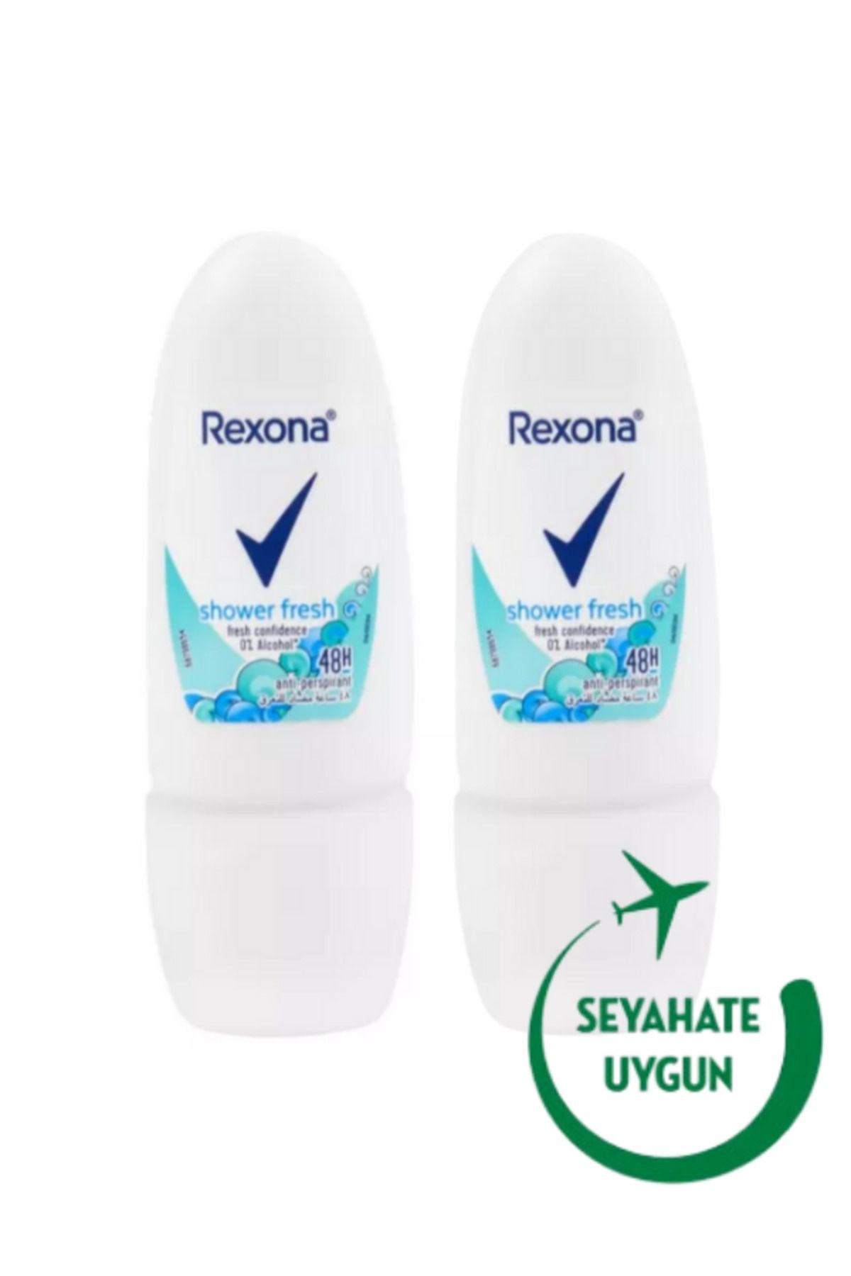 Kadın Roll On Deodorant Shower Fresh X2 Adet 20 ml seyahat boy