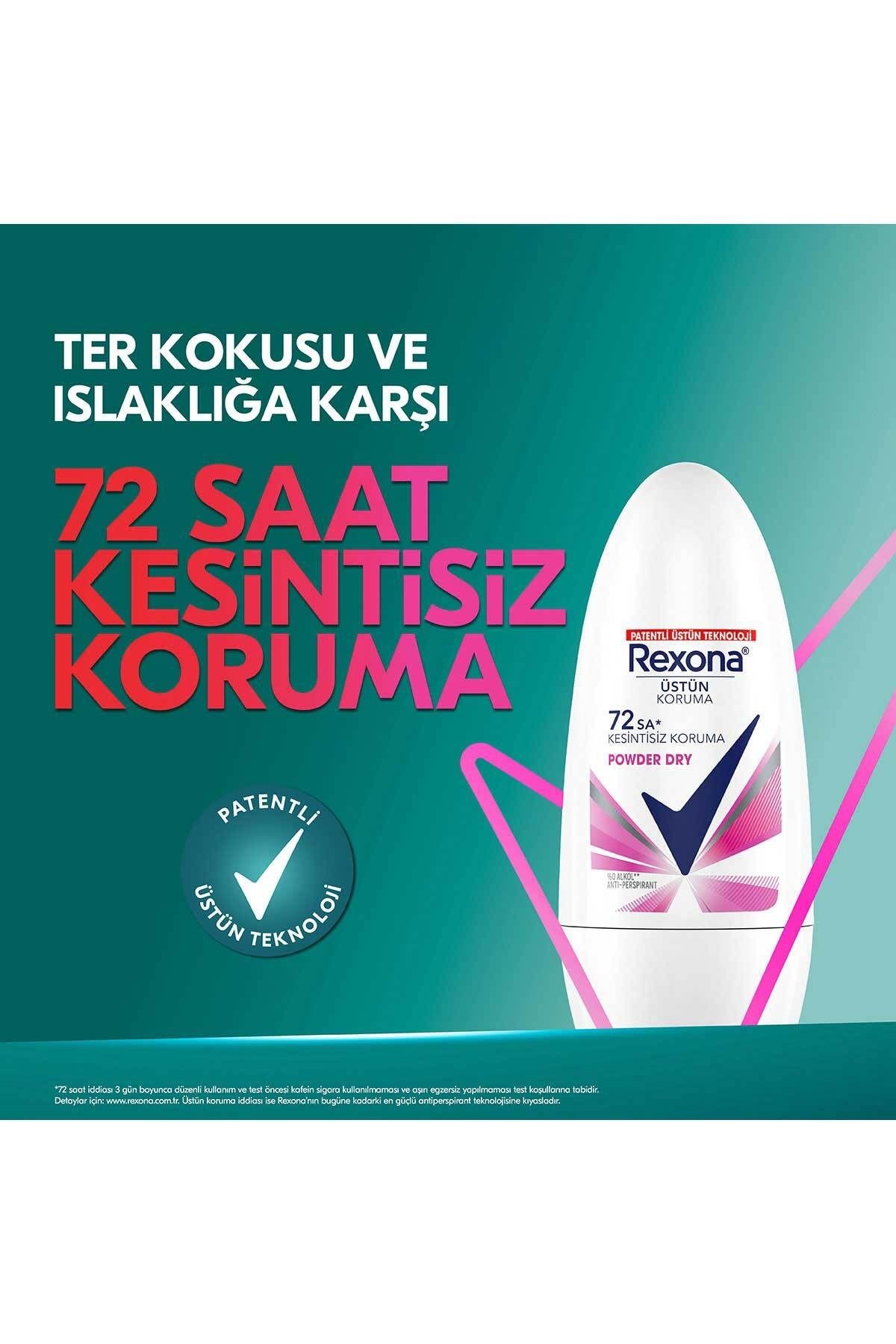 Üstün Koruma Kadın Roll On Deodorant Powder Dry 72 Saat Kesintisiz Koruma 50 ml X2