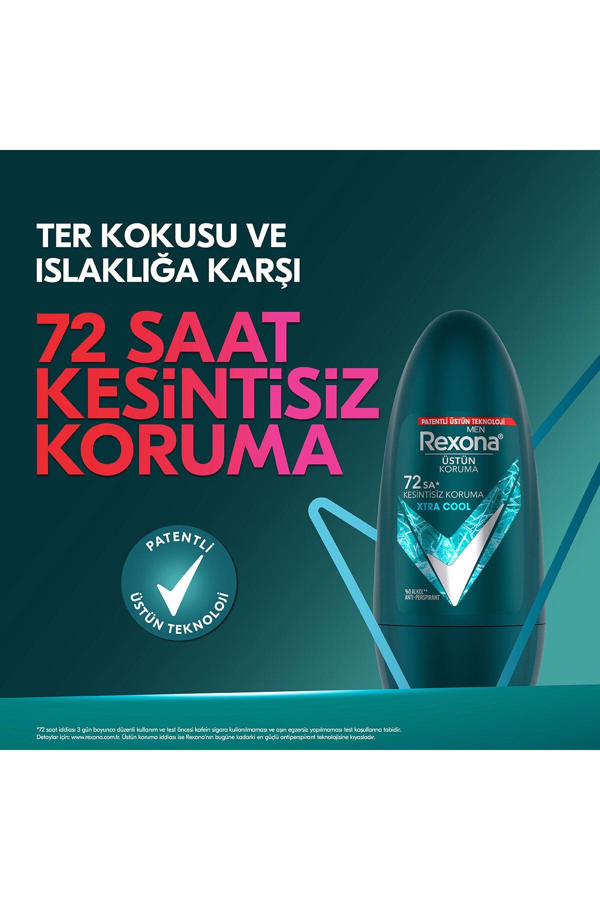 Üstün Koruma Erkek Roll On Deodorant Xtra Cool 72 Saat Kesintisiz Koruma 50 ml