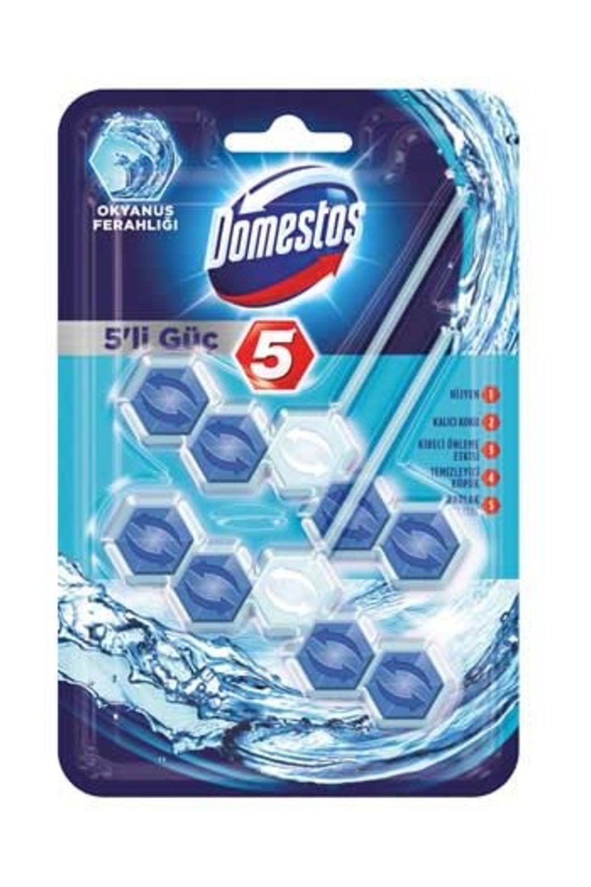 Domestos Wc Blok 5'Li Güç Okyanus Ferahlığı 2'Li Paket