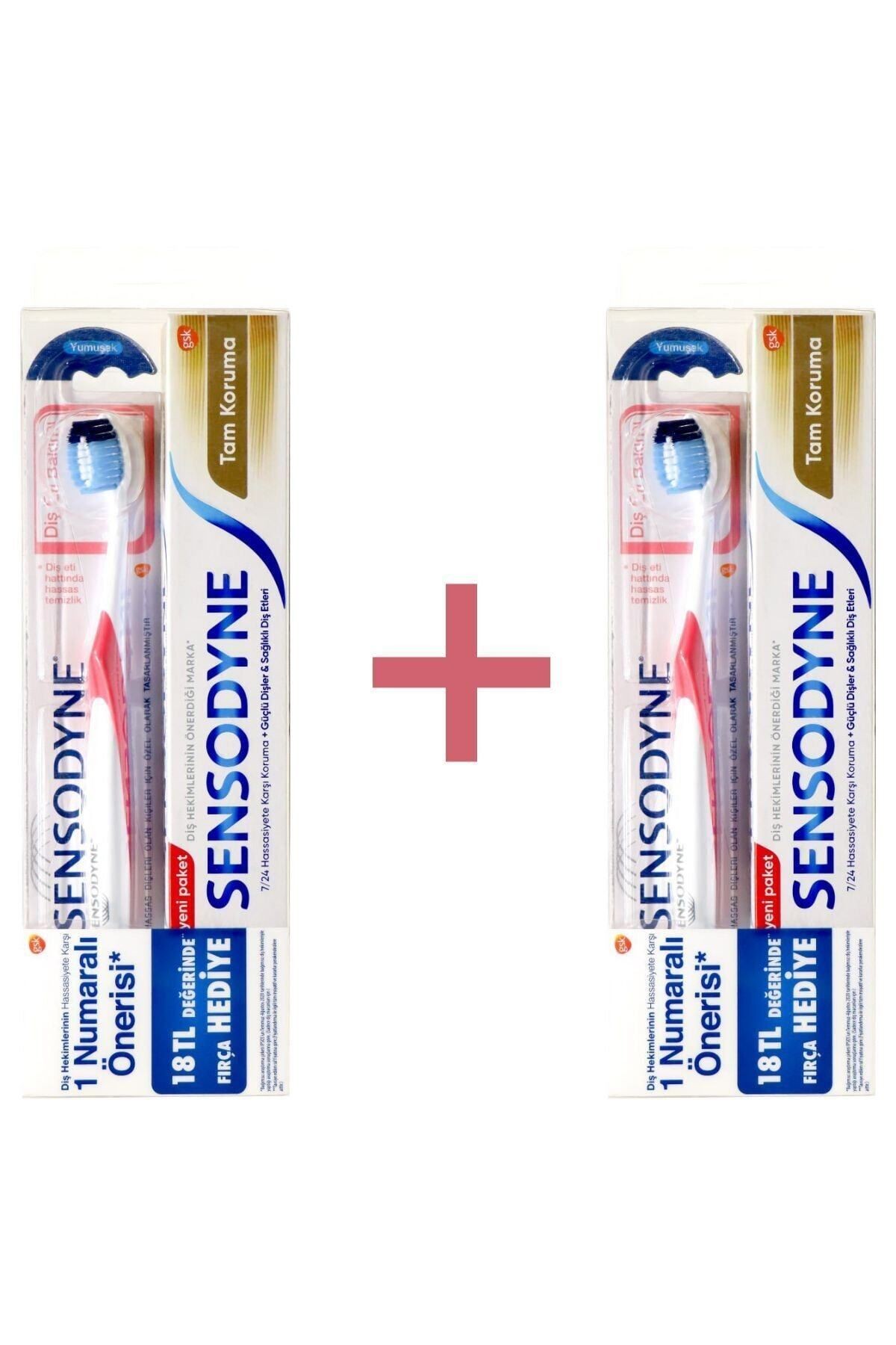 Diş Macunu Tam Koruma 75 Ml + Kırmızı Diş Fırçası Diş Eti Bkm 2'li Avantaj Paket
