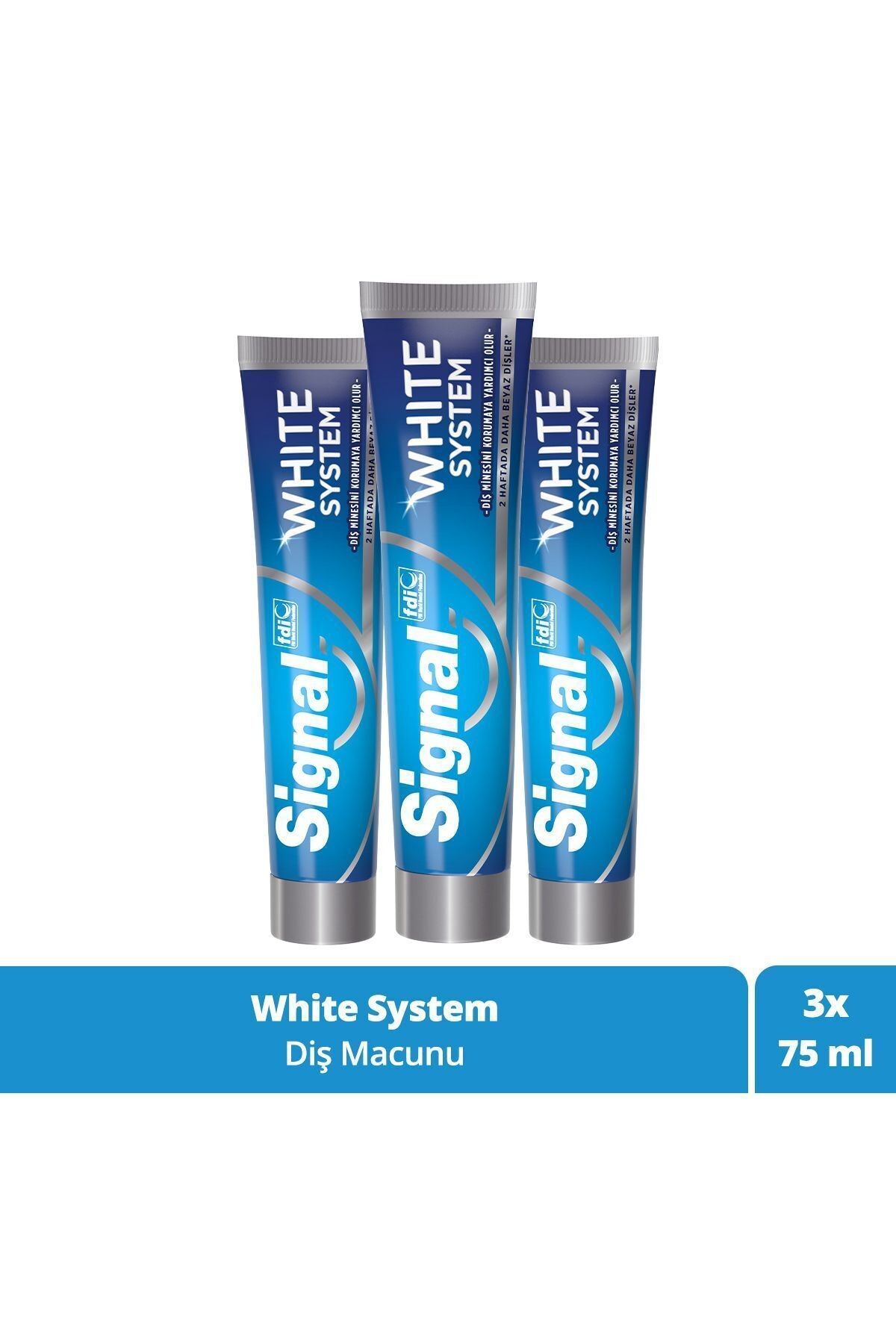 White System Diş Macunu 2 Haftada Daha Beyaz Dişler 75 ml X3 Adet