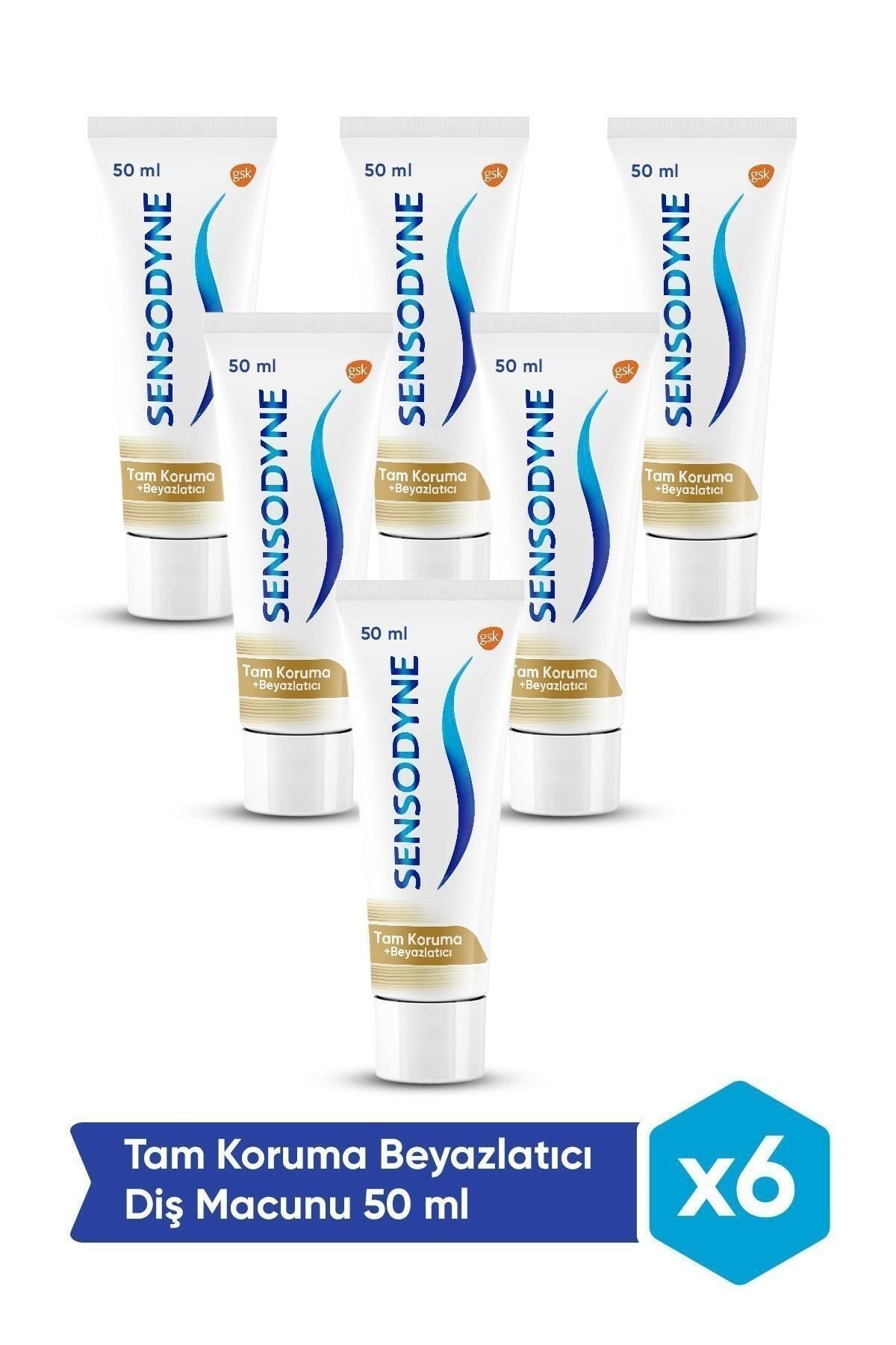 Tam Koruma Beyazlatıcı Diş Macunu 50 Ml. 6'lı Set