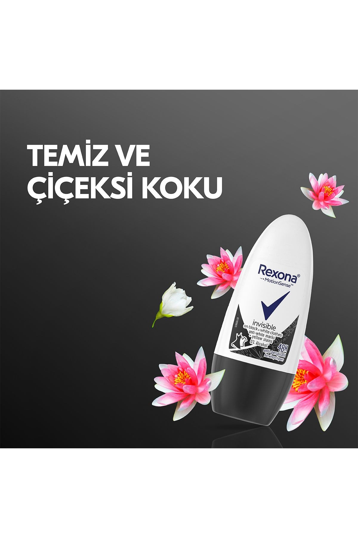 Kadın Roll On Deodorant Invisible On Black White Clothes 50 ml X2 Adet