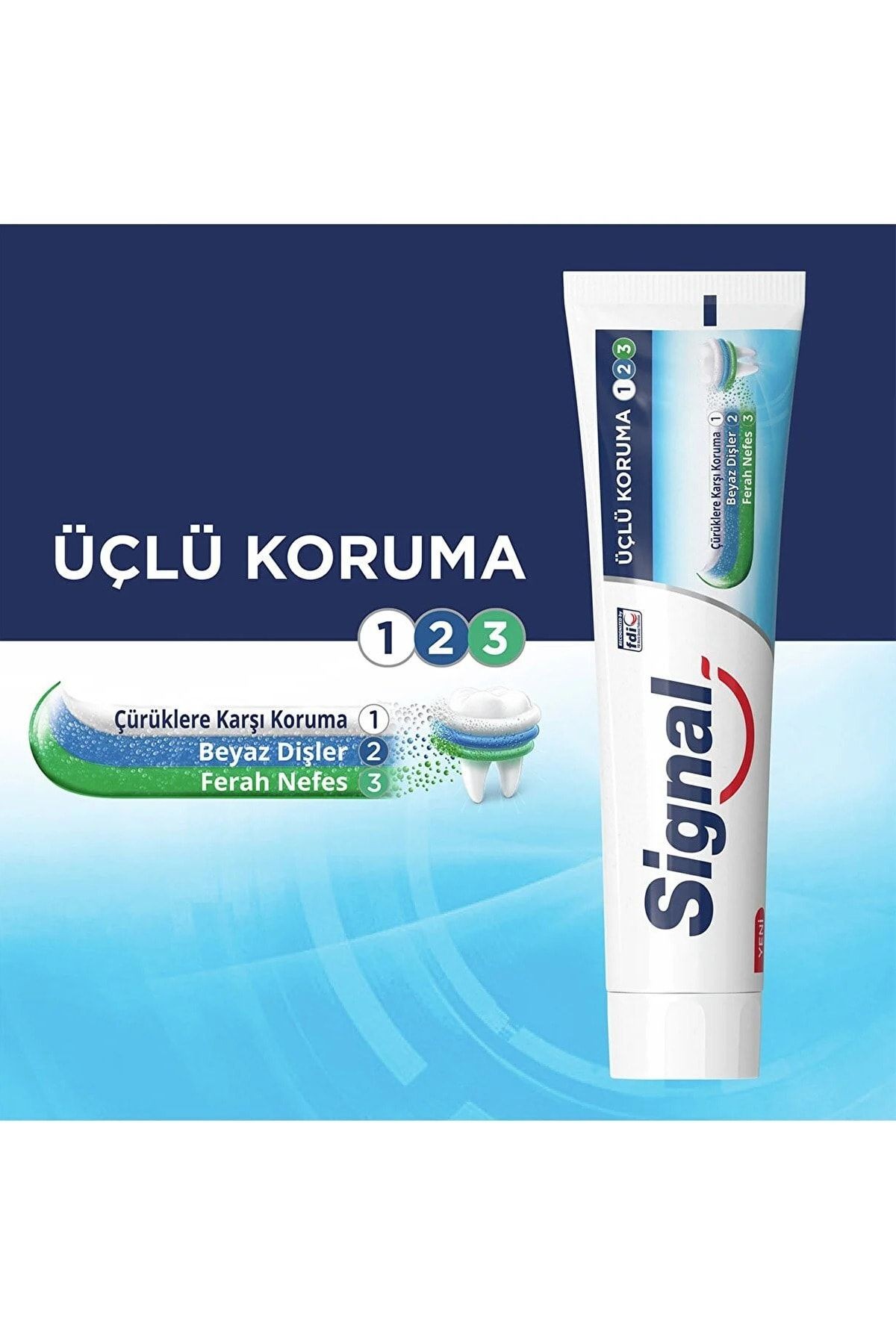 Diş Macunu Üçlü Koruma Ekonomik Paket 50 ml X4 Adet Set