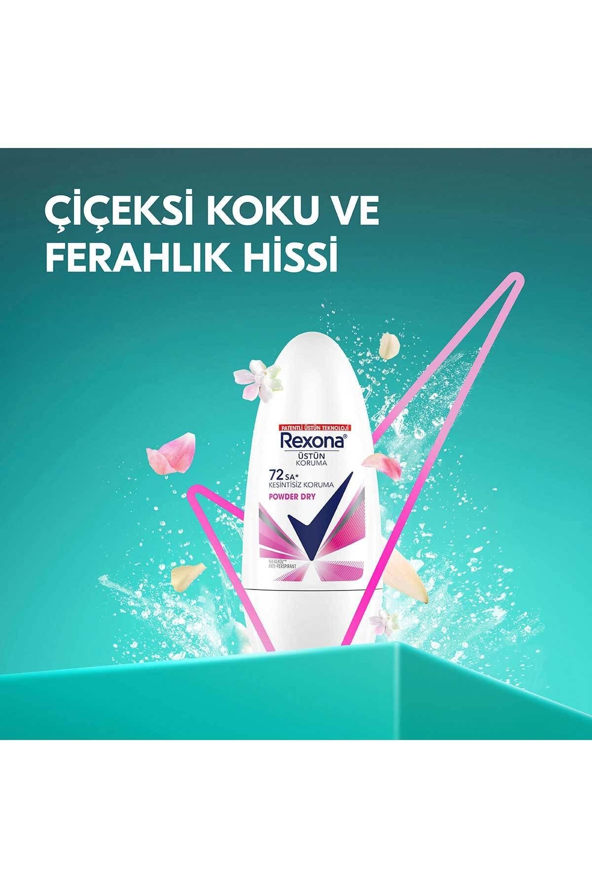 Üstün Koruma Kadın Roll On Deodorant Powder Dry 72 Saat Kesintisiz Koruma 50 ml X2