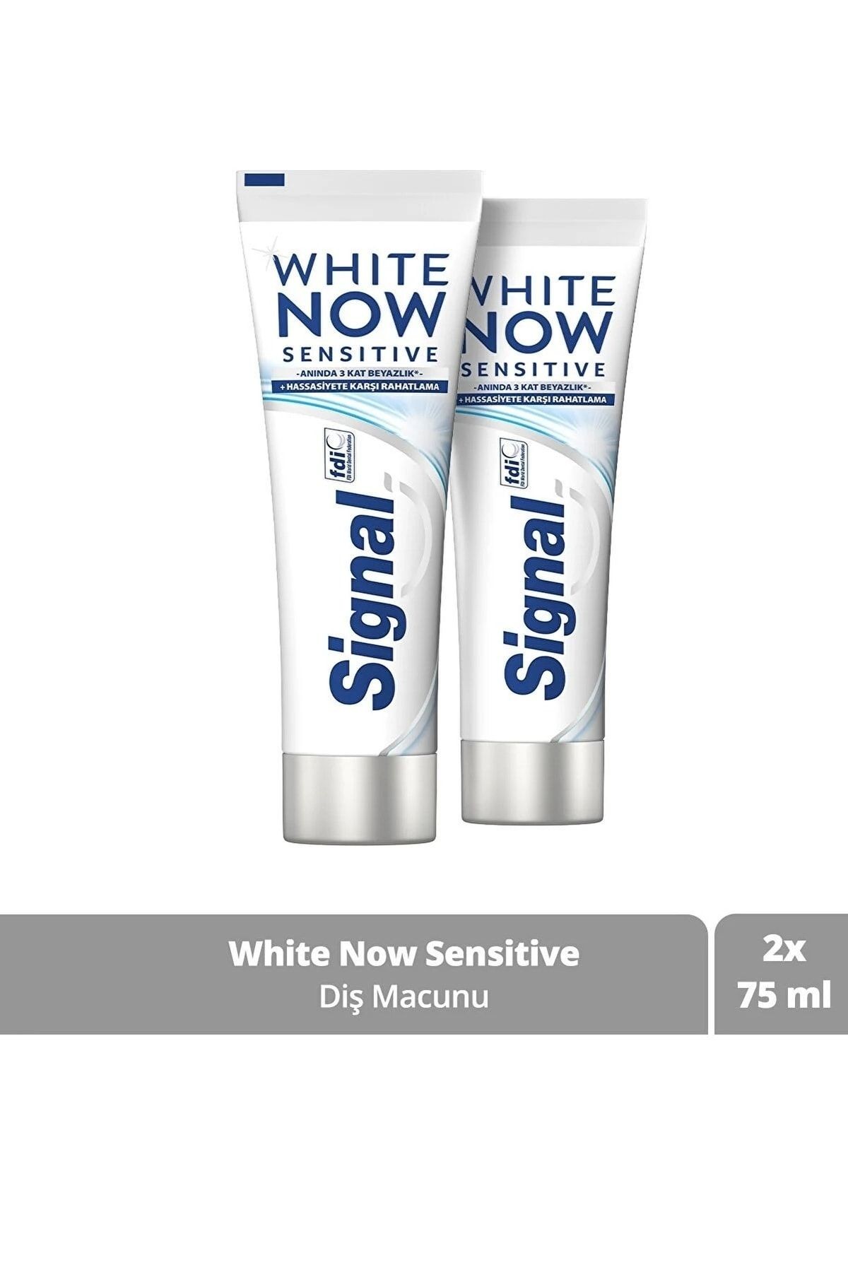 White Now Diş Macunu Sensitive Anında 3 Kat Beyazlık 75 Ml X 2 Adet