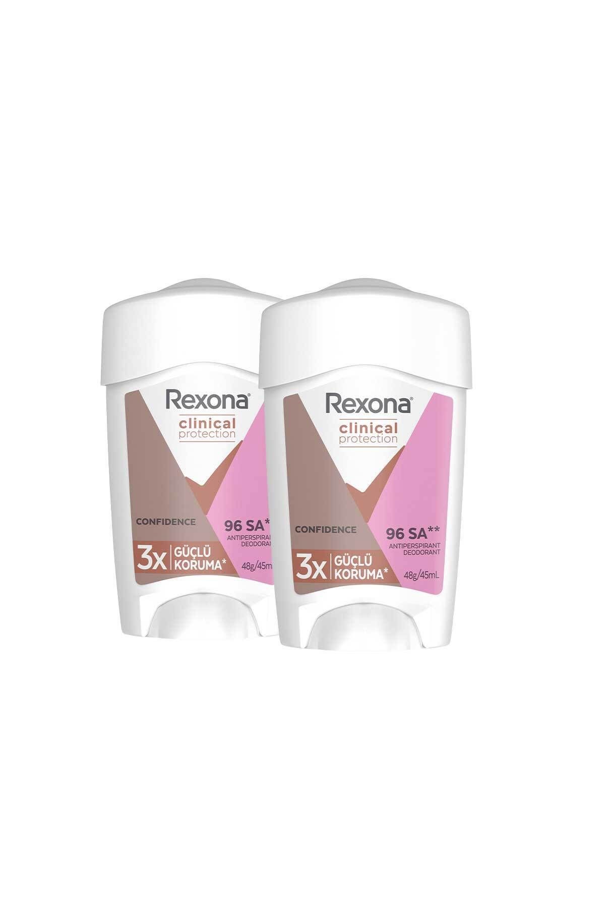 Clinical Protection Kadın Stick Deodorant Confidence 3x Güçlü Koruma 45 ml X2