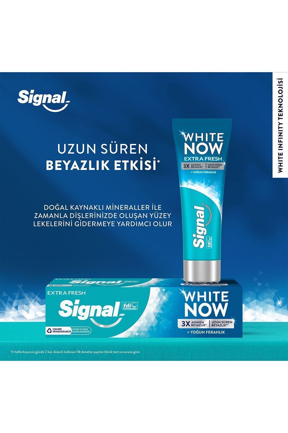Diş Macunu White Now Extra Fresh Anında Beyazlık Ve Ferahlık 75 ml X5