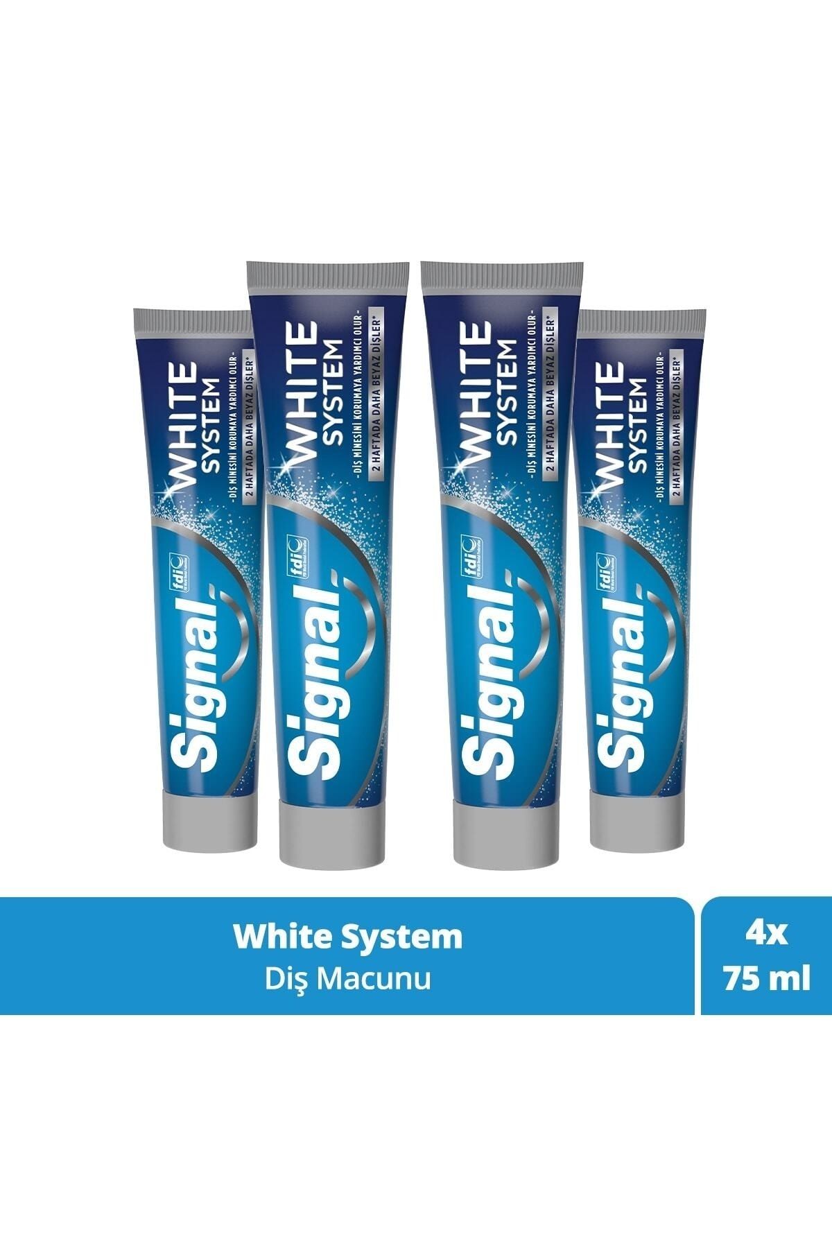 White System Diş Macunu 2 Haftada Daha Beyaz Dişler 75 Ml X4 Adet