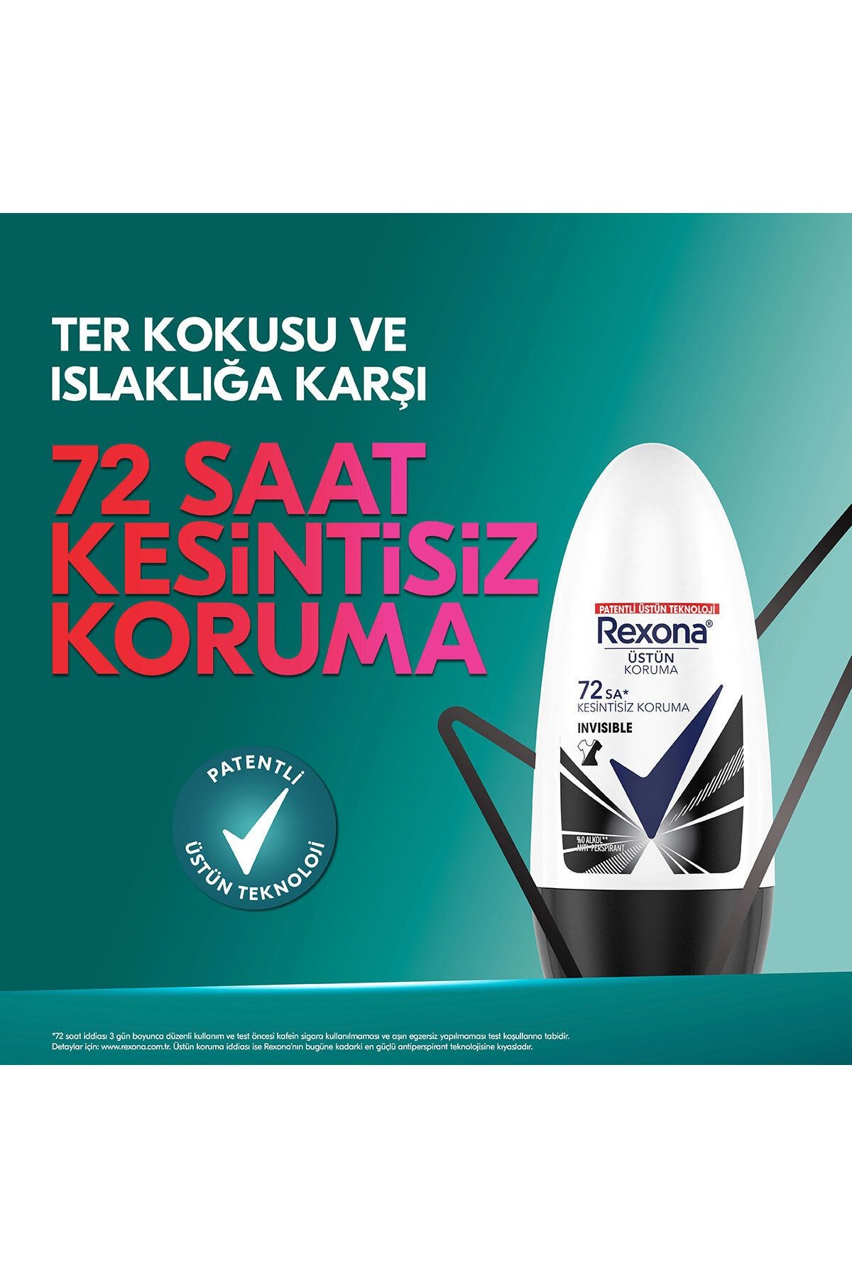 Üstün Koruma Kadın Roll On Deodorant Invisible 50 ml