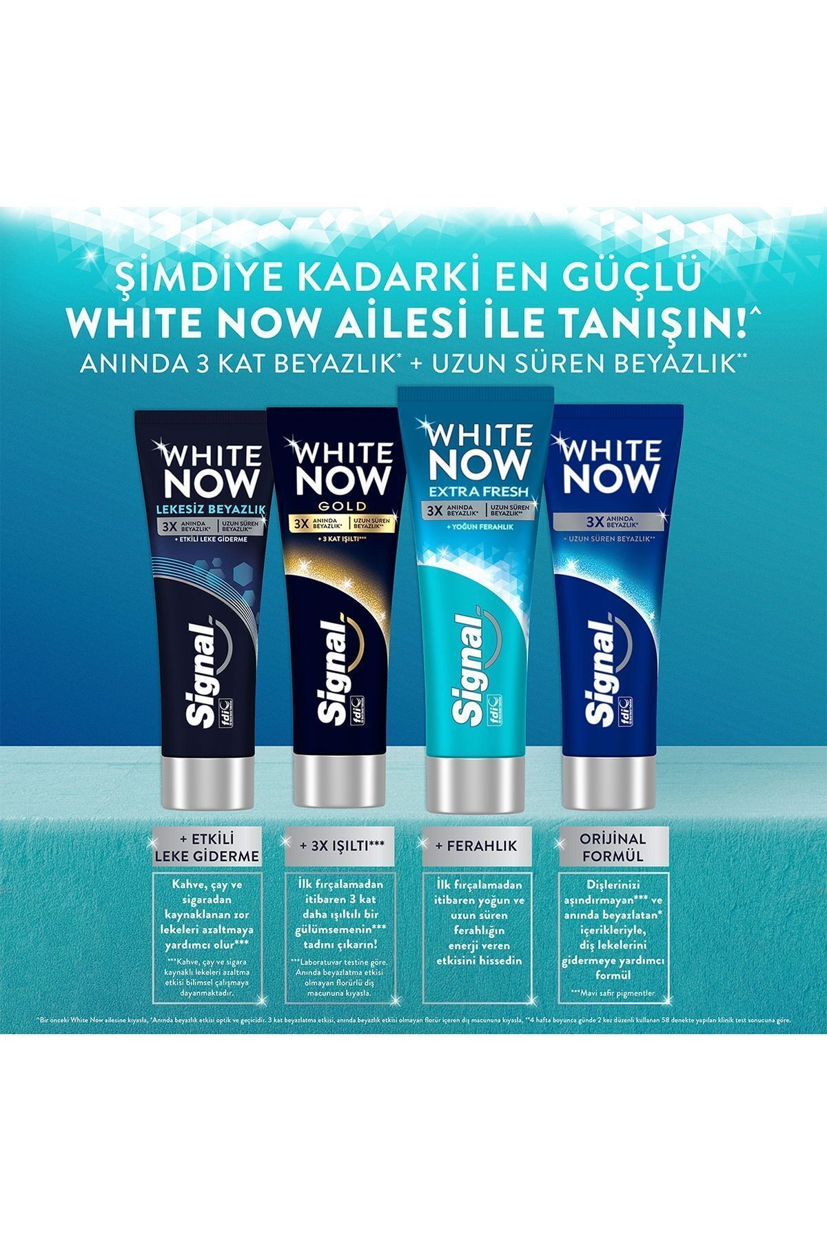 Diş Macunu White Now Extra Fresh Anında Beyazlık Ve Ferahlık 75 ml X5