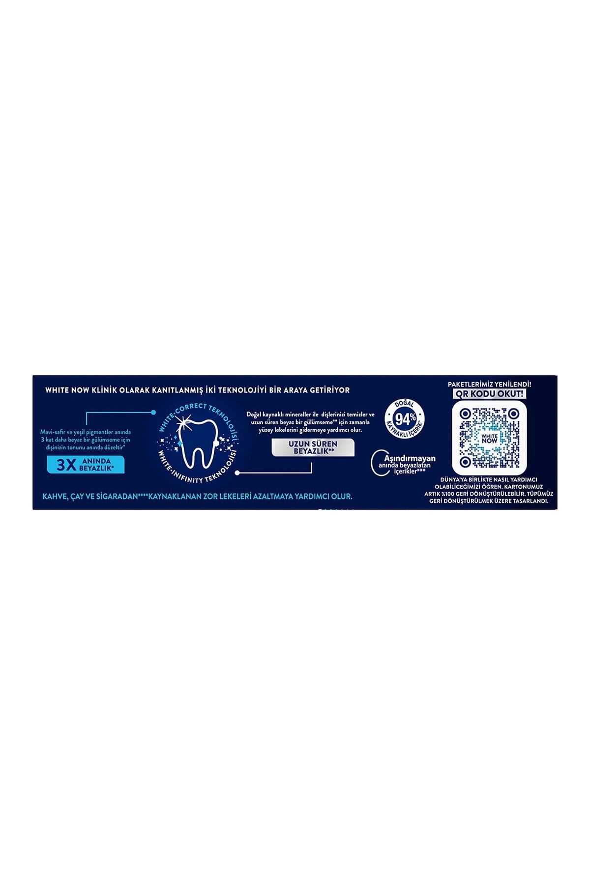 White Now Leke Karşıtı Kahve Ve Sigara Içenler Için Diş Macunu 75ml X4 + Fırça Kabı