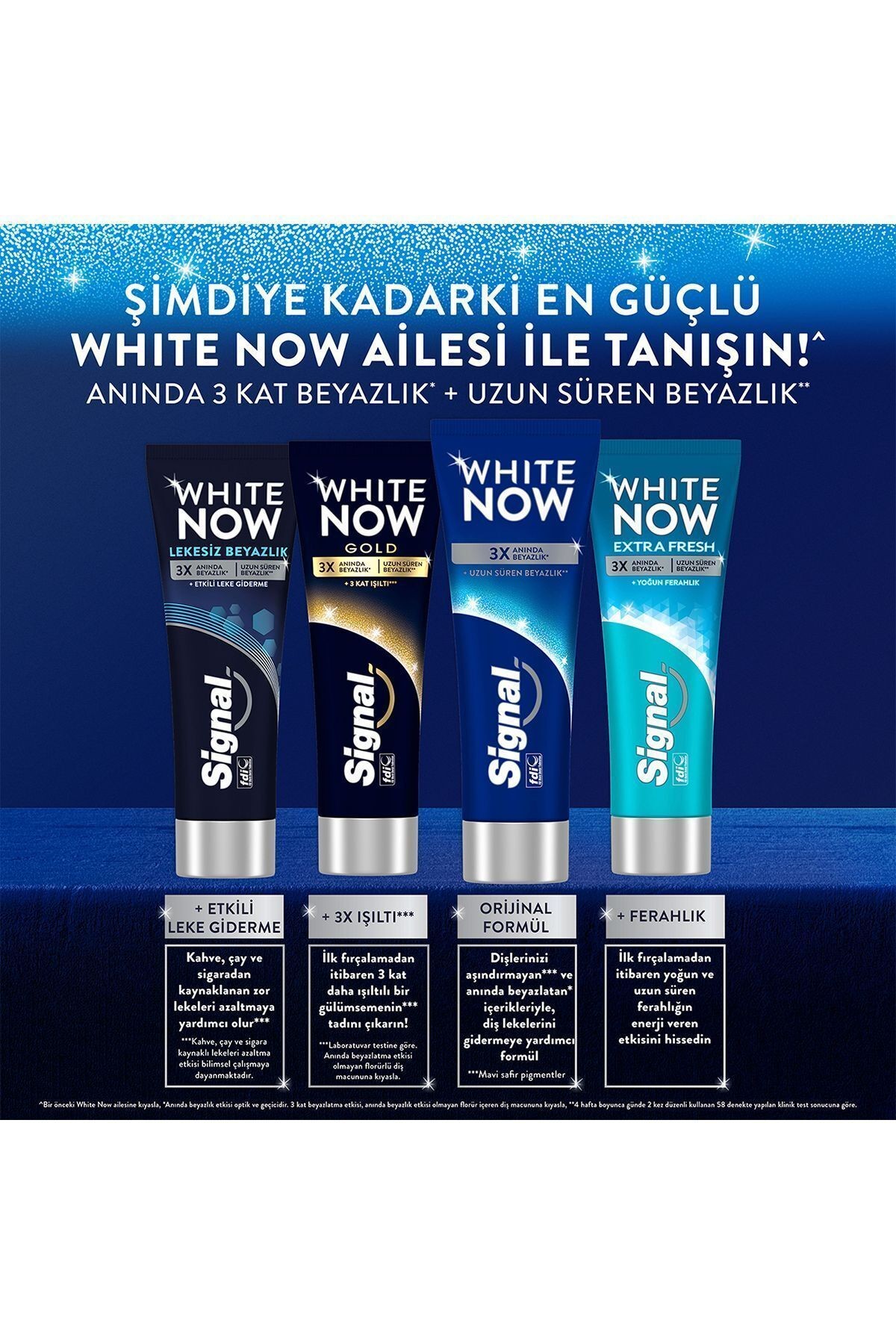 White Now Diş Macunu Original Uzun Süren Beyazlık 75 ml X5