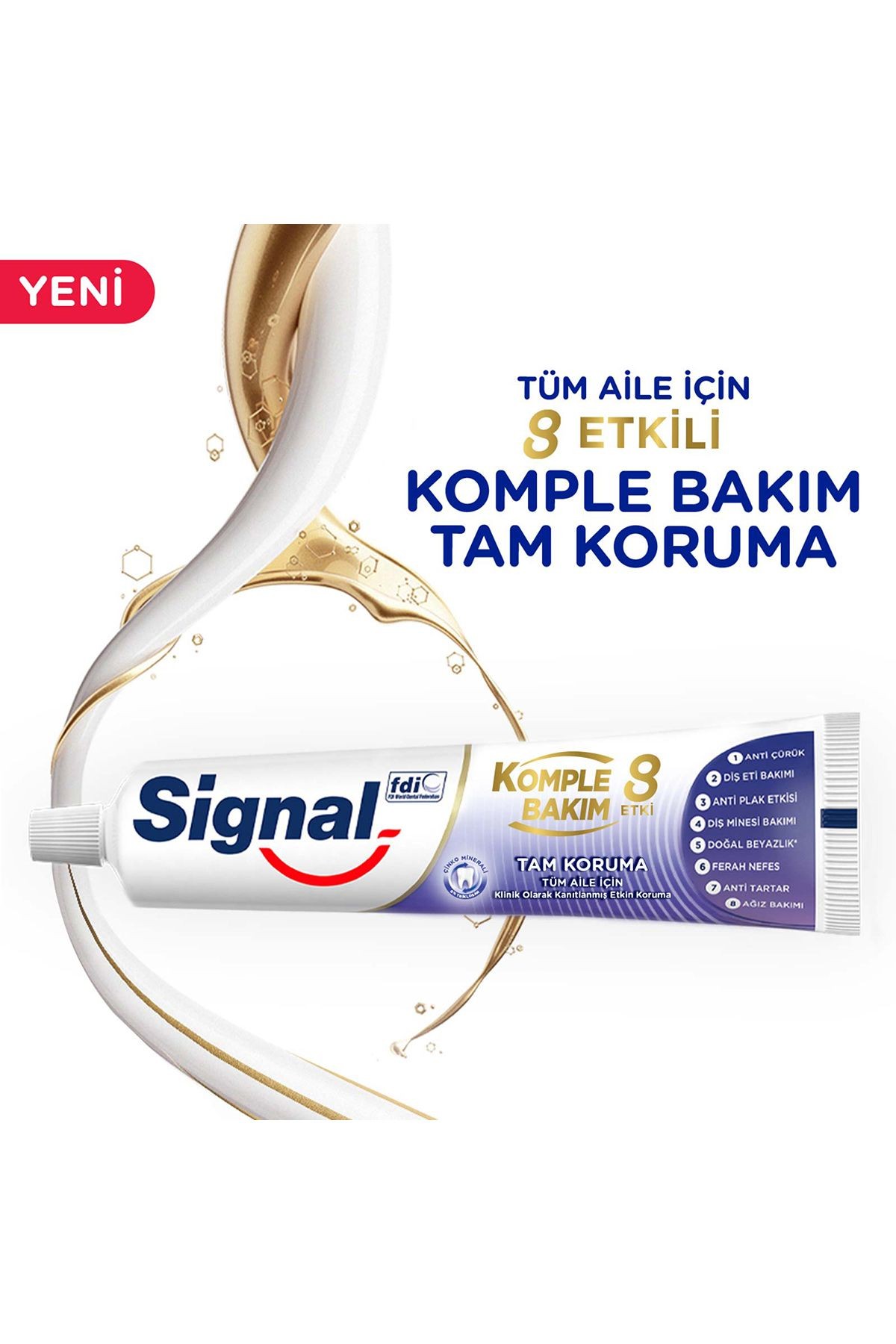 Komple Bakım 8 Etki Diş Macunu Tam Koruma Çürük Karşıtı Ve Diş Beyazlatıcı 75 Mlx4