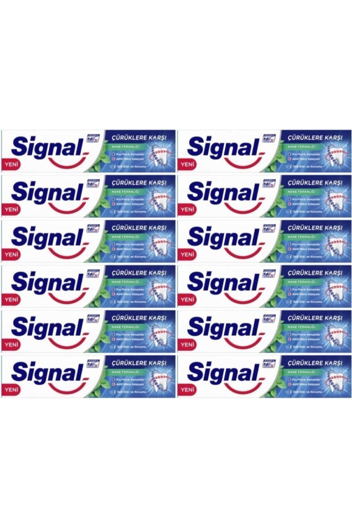 Sıgnal Çürüklere Karşı Nane Ferahlığı Diş Macunu 100ml 12 Adet