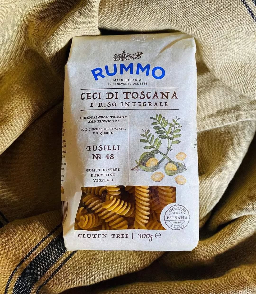 Rummo Glutensiz Nohut ve Kepekli Pirinçli Fusilli 300 Gr