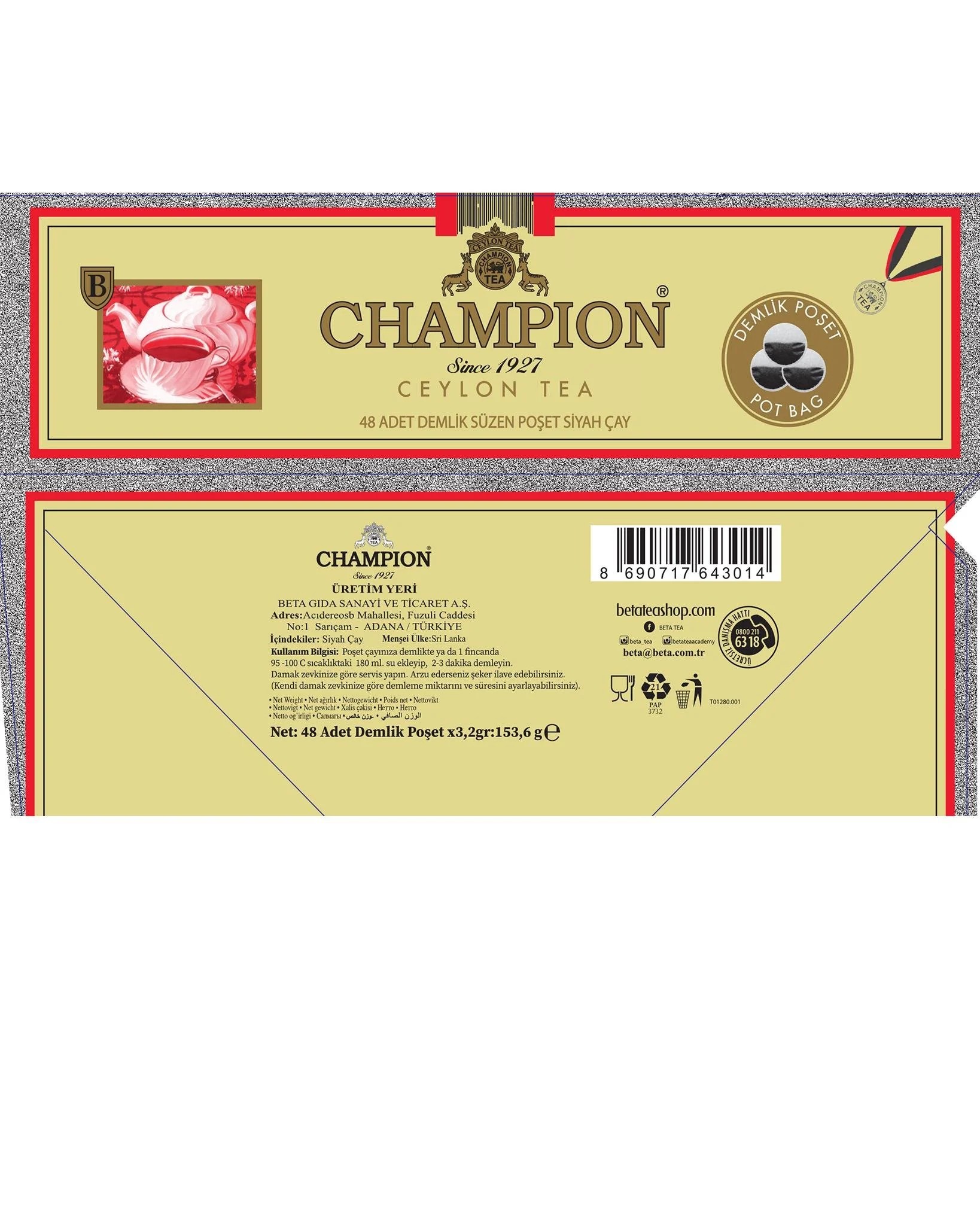 Champion Seylan Demlik Poşet 154 Gr