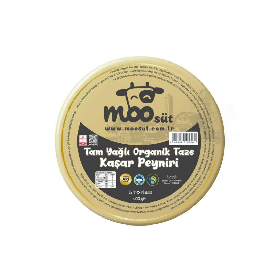 Moo Tam Yağlı Organik Kaşar Peyniri 400 Gr
