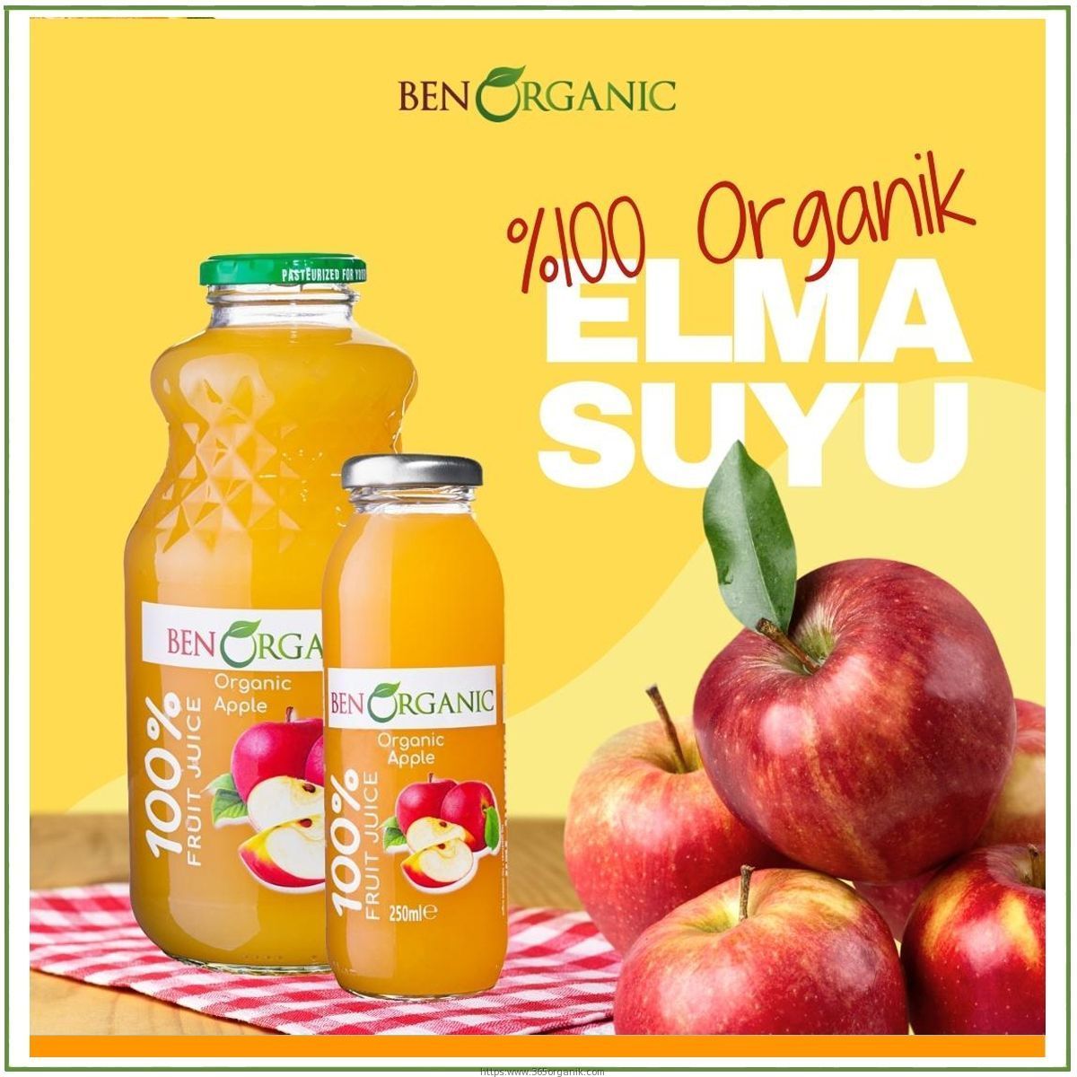 Benorganic Organi̇k Elma Suyu 946 Ml