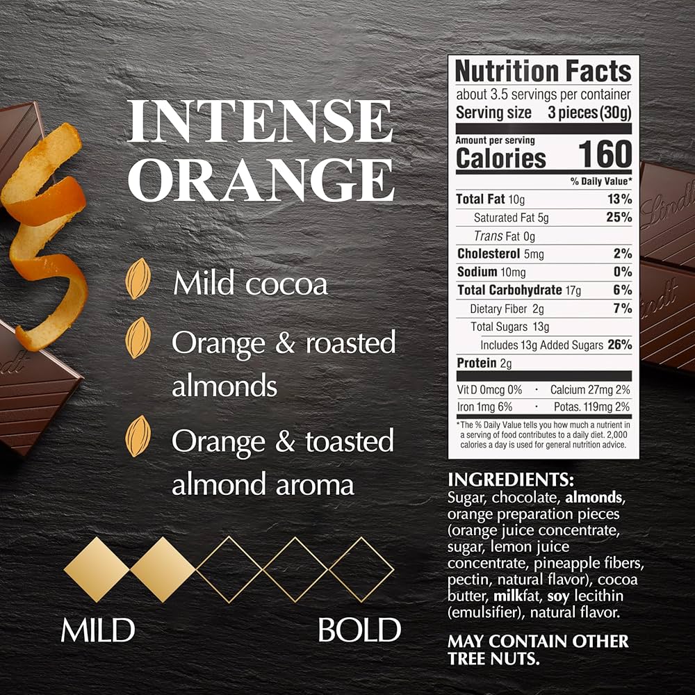 Lindt Excellence Intense Orange Çikolata 100 Gr