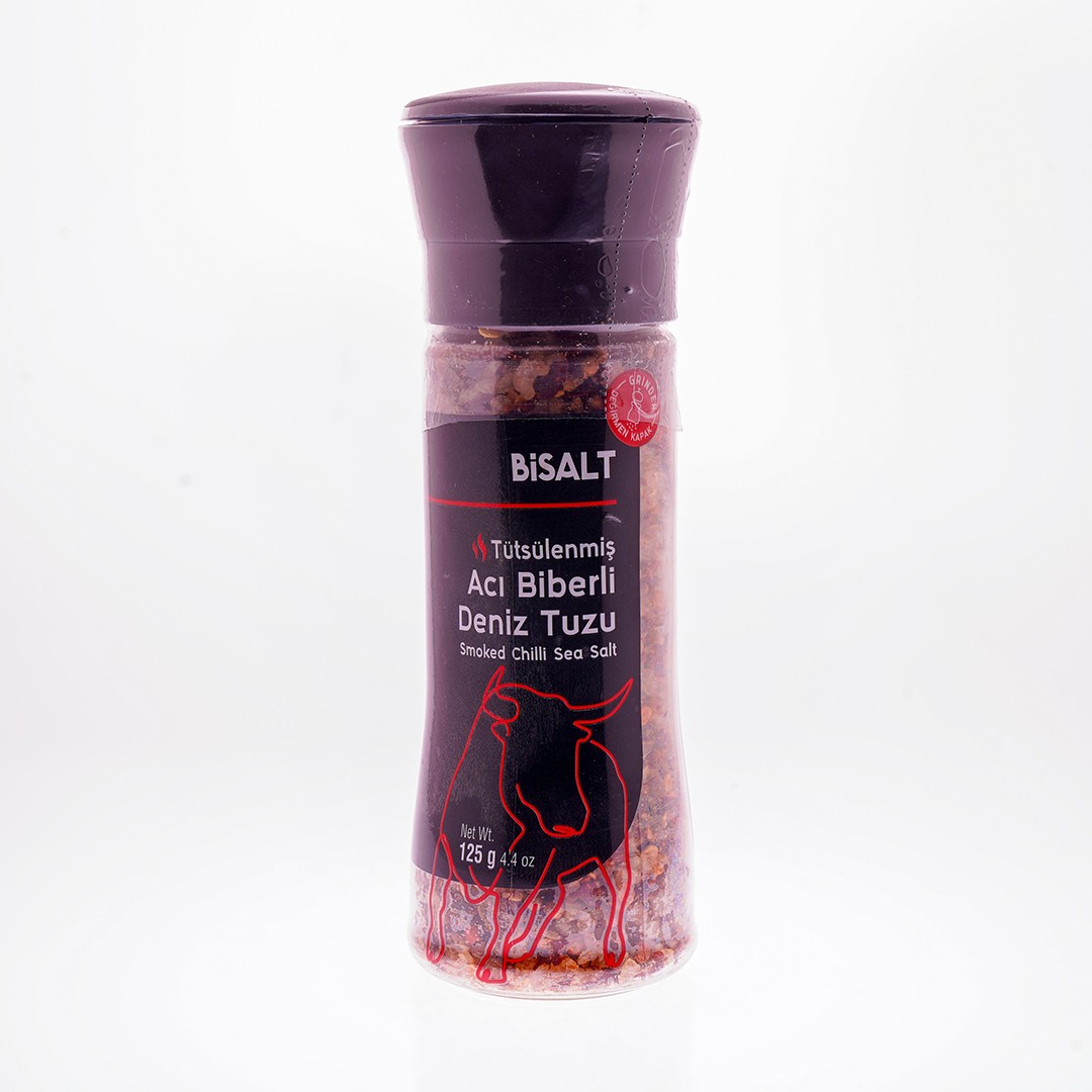 BİSALT TÜTSÜLENMİŞ ACI BİBERLİ DENİZ TUZU 125 GR