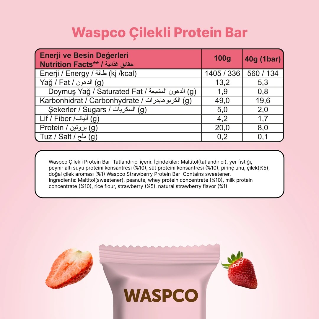 Waspco Çi̇lekli̇ Protei̇n Bar 40 Gr