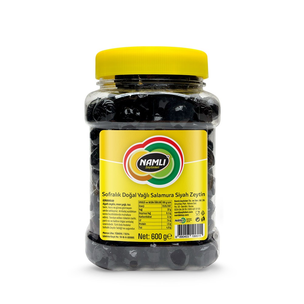 Namlı Yağlı Salamura Gemli̇k Ti̇pi̇ 261-290 Kb Si̇yah Zeyti̇n 400 Gr