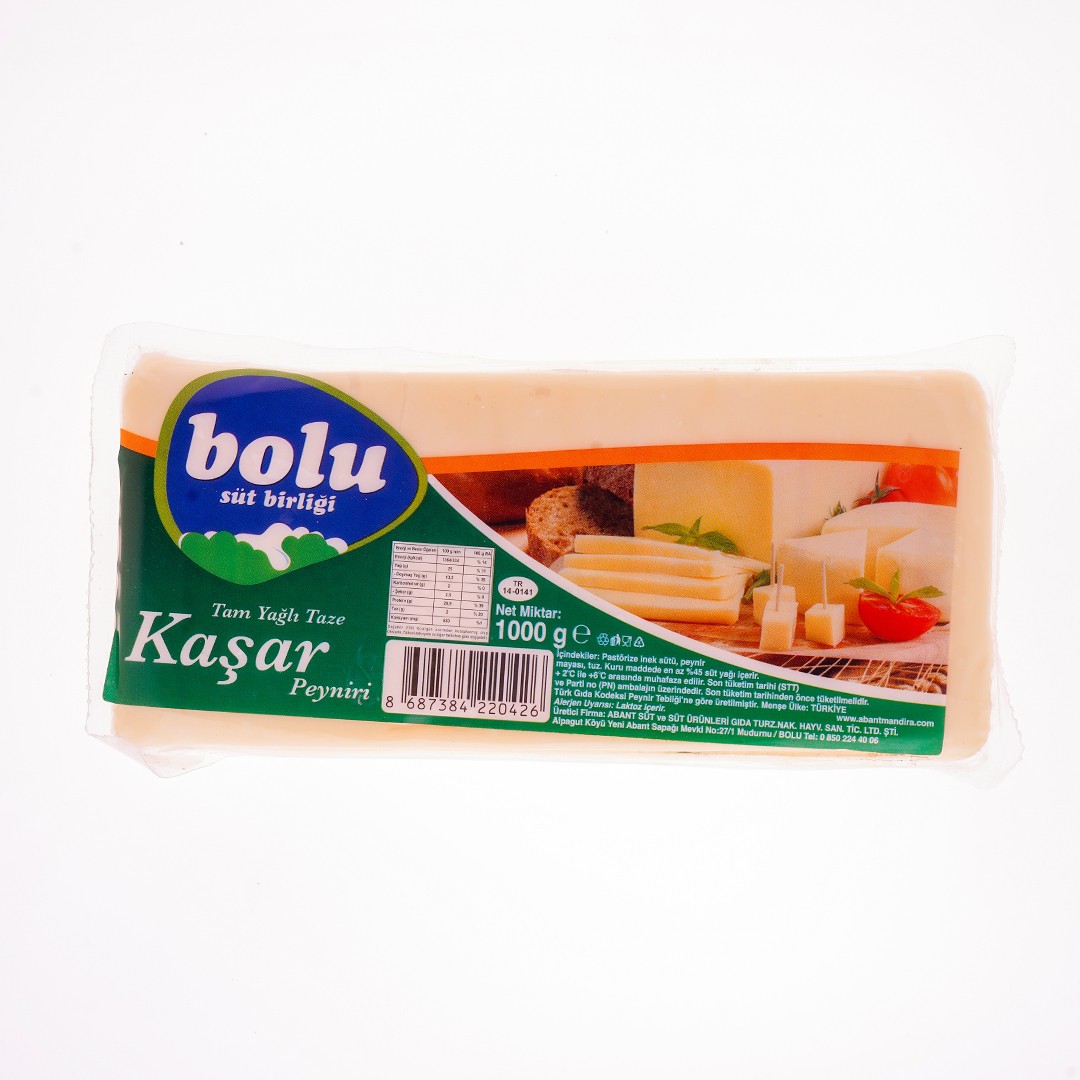 BOLU SÜT BİRLİĞİ TAM YAĞLI KAŞAR PEYNİRİ 1000 GR
