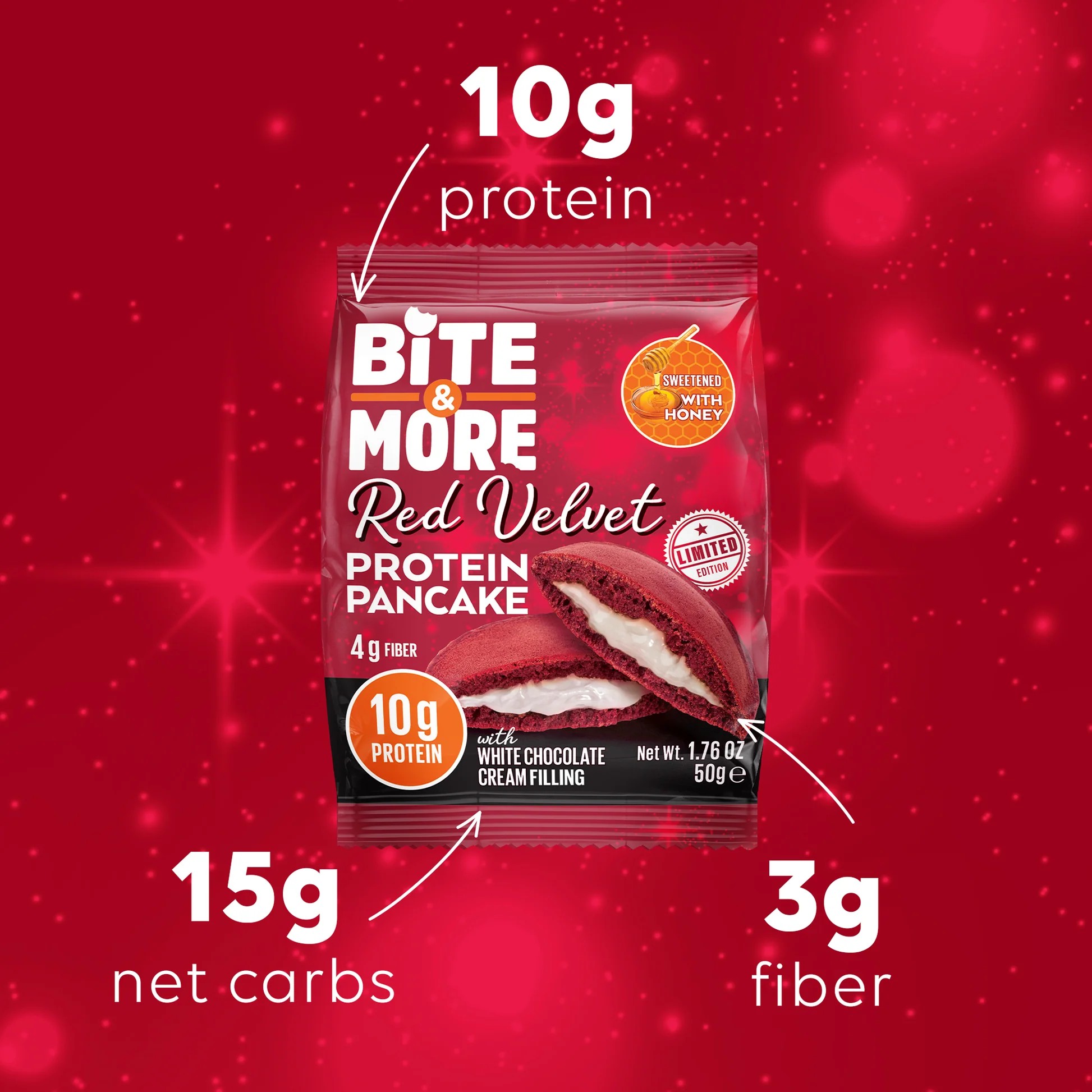 Bite And More Red Velvet Protei̇n Pancake 50 Gr