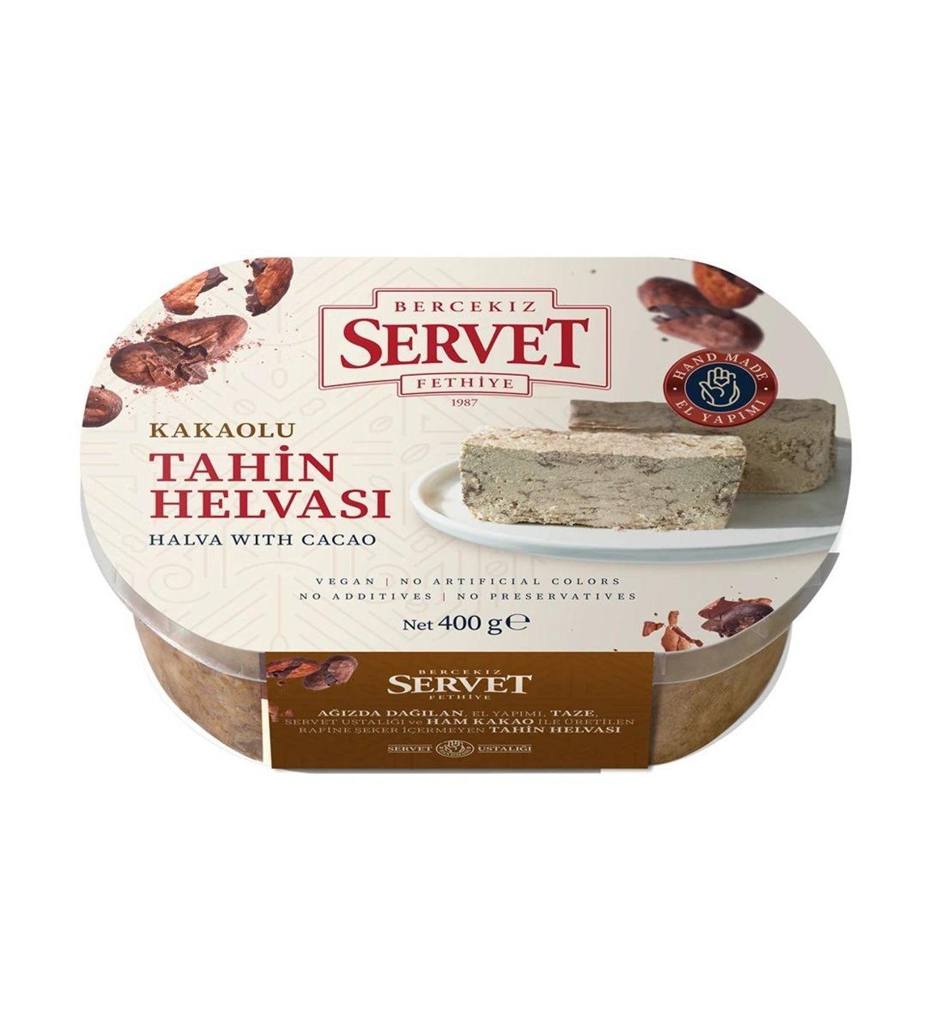 Servet Şekerleme Kakaolu Tahin Helvası 400 Gr