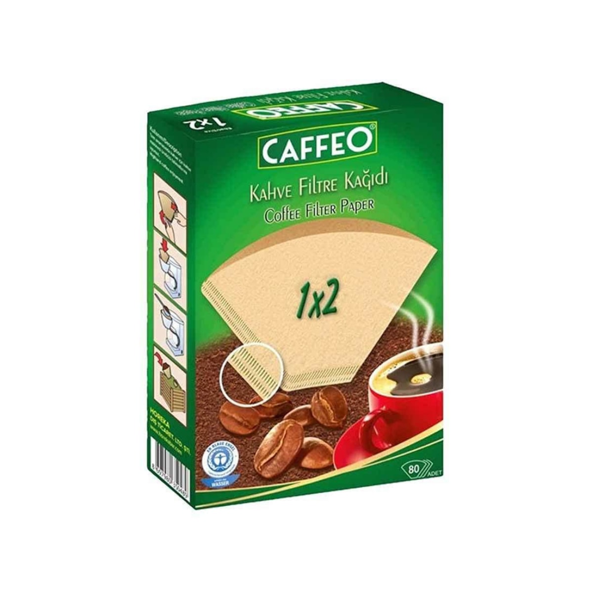 Caffeo 1x2 Filtre Kağıdı 80'li
