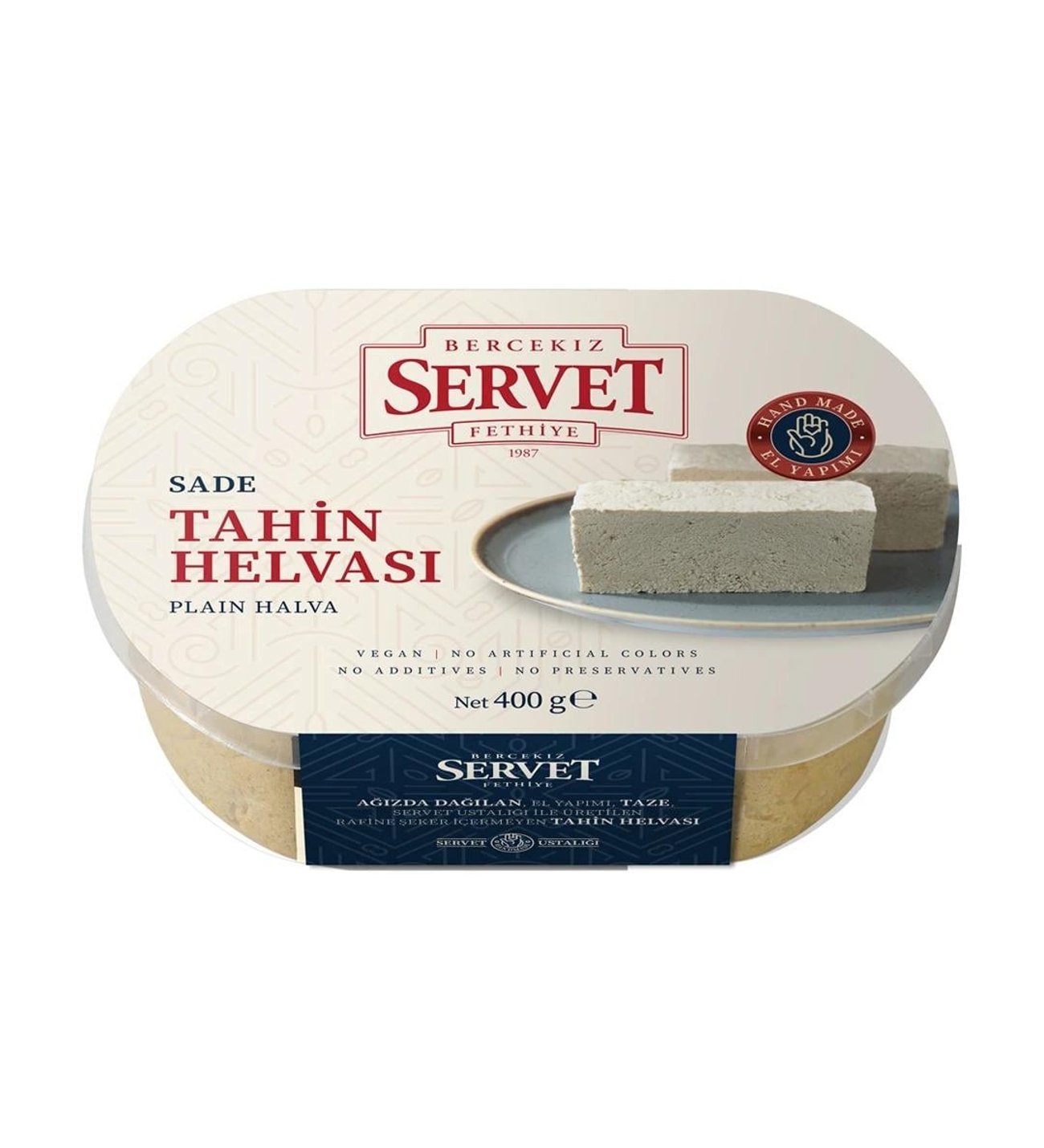 Servet Şekerleme Sade Tahin Helvası 400 Gr