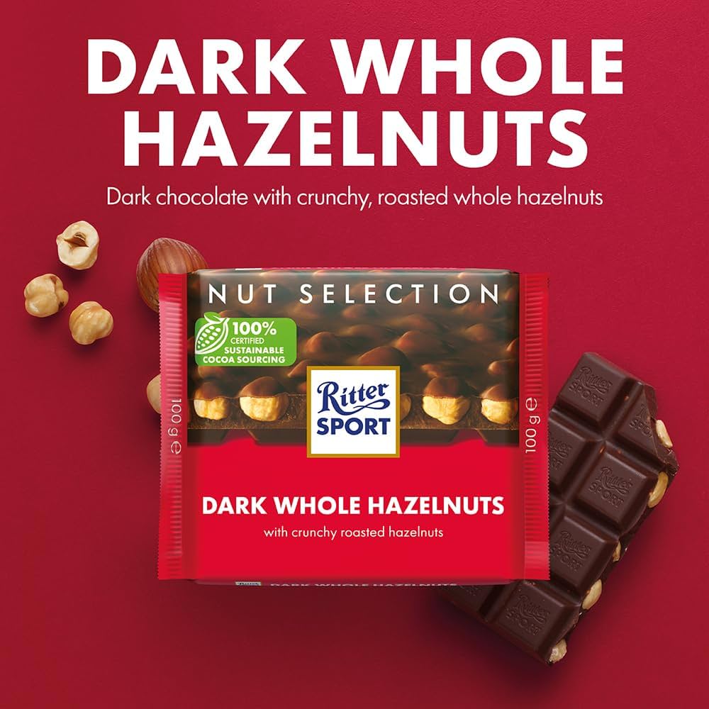Ritter Sport Dark Whole Hazelnut Bi̇tter Çi̇kolata 100 Gr