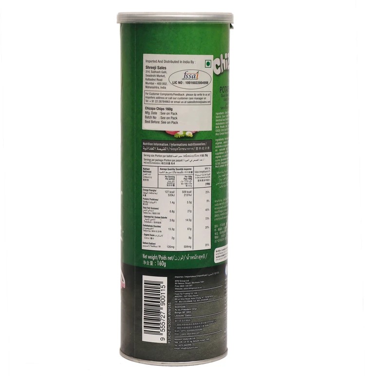 Chizzpa Ekşi̇ Krema Ve Soğan Çeşni̇li̇ Patates Ci̇psi̇ 160 Gr