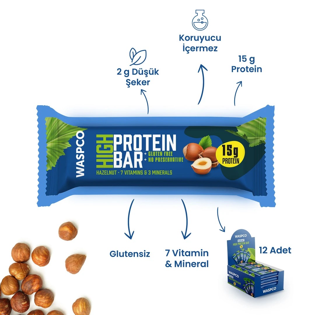 Waspco Fındıklı Protei̇n Bar 50 Gr