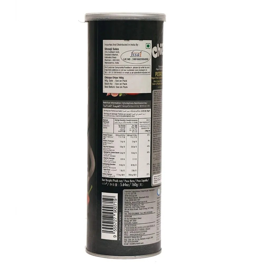Chizzpa Hot Spicy Patates Ci̇psi̇ 160 Gr