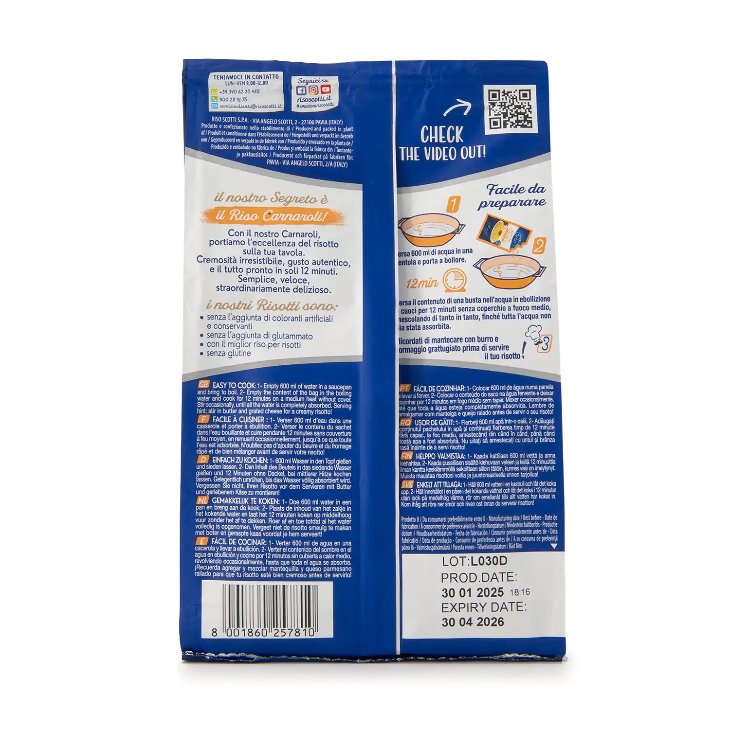 Scotti Risotto Carnaroli Milanese 210 Gr