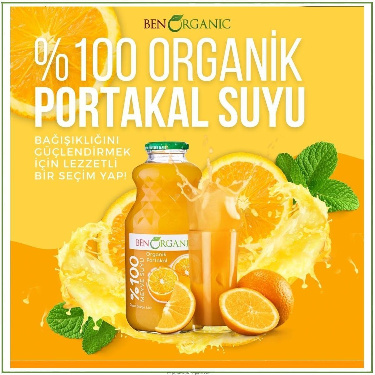 Benorganic Organi̇k Portakal Suyu 946 Ml