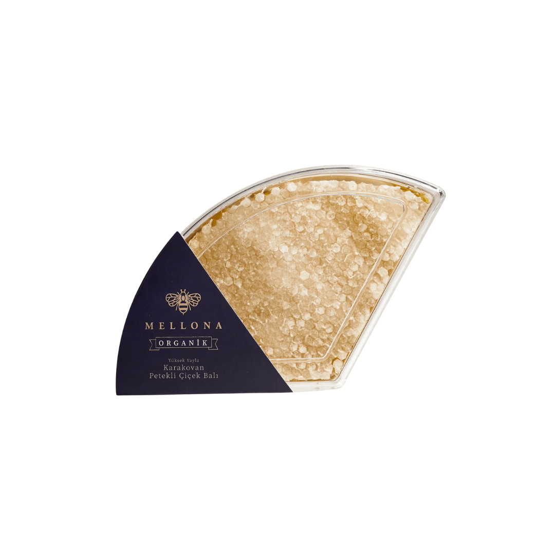 Mellona Organi̇k Yüksek Yayla Karakovan Petekli̇ Çi̇çek Balı 360 Gr