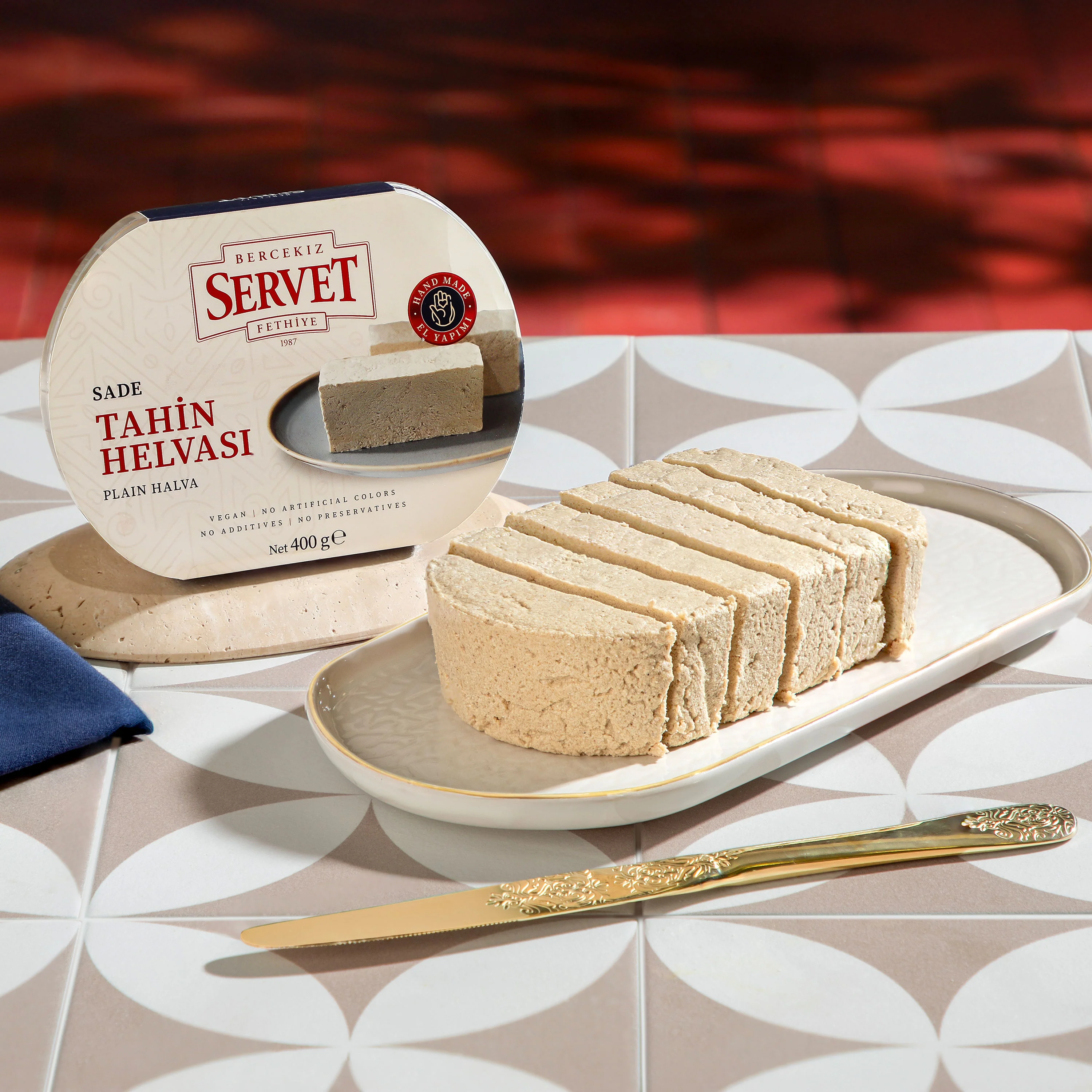 Servet Şekerleme Sade Tahin Helvası 400 Gr