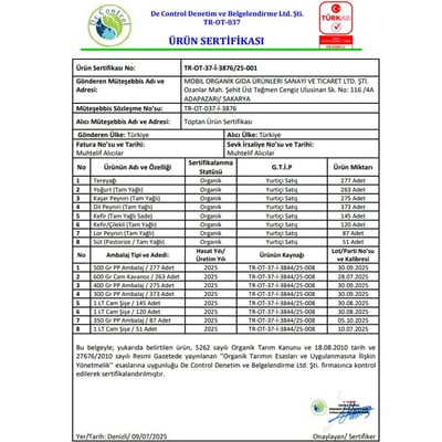 Moo Tam Yağlı Organik Kaşar Peyniri 400 Gr