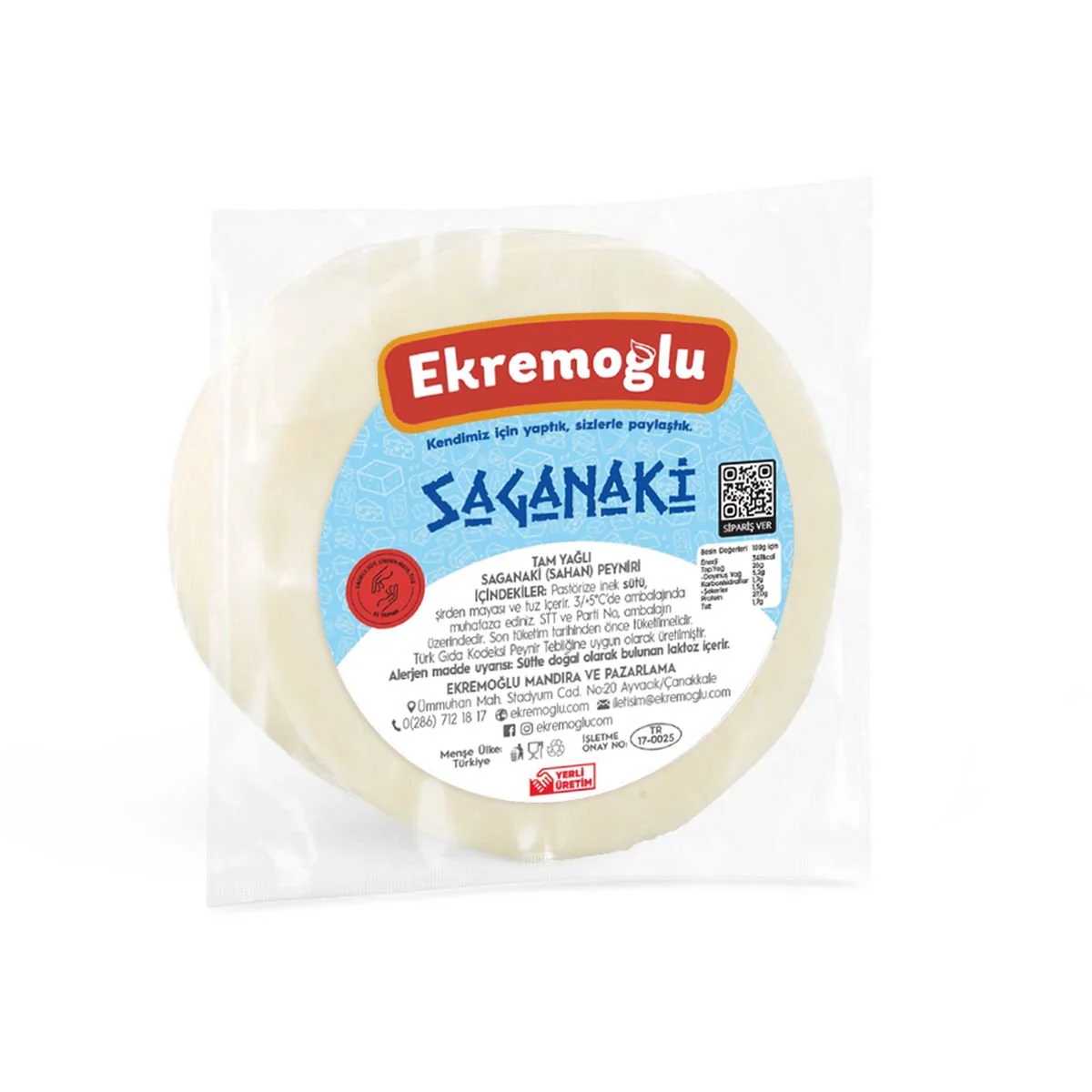 Ekremoğlu Saganaki Peyniri 400 Gr