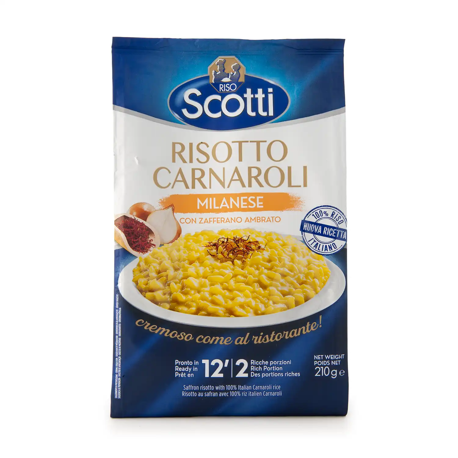 Scotti Risotto Carnaroli Milanese 210 Gr