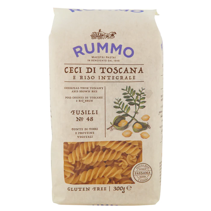 Rummo Glutensiz Nohut ve Kepekli Pirinçli Fusilli 300 Gr