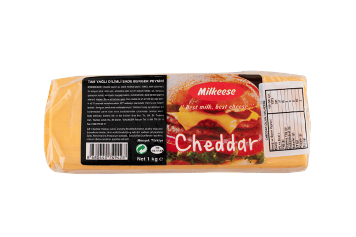 Milkeese Dilimli Cheddar Peyniri 1000 Gr
