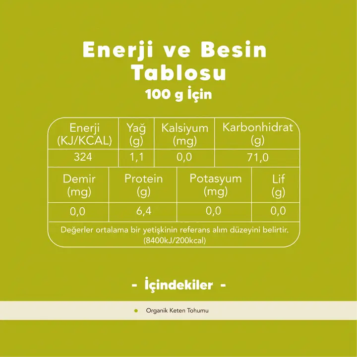 Organik Gurme Organik Keten Tohumu 200 Gr