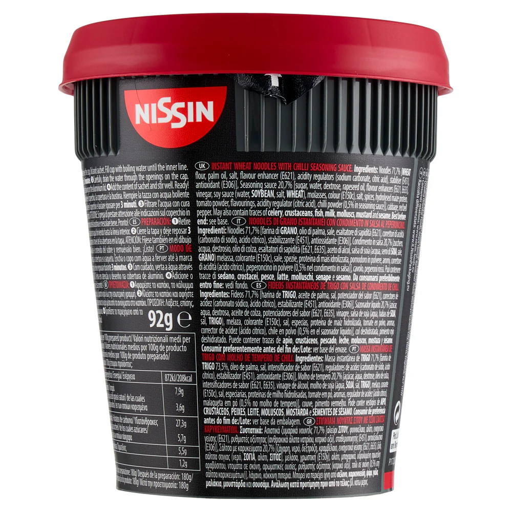 Nissin Soba Chilli Cup Noodles 92 Gr
