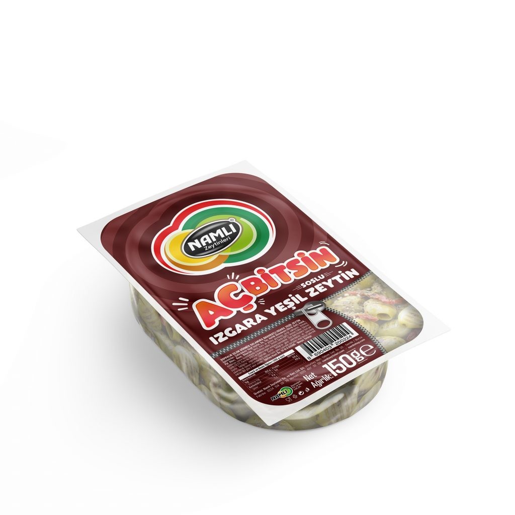 Namlı Aç Bi̇tsi̇n Baharatlı Izgara Yeşi̇l Zeyti̇n 150 Gr